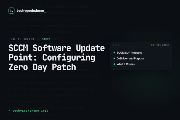 SCCM Software Update Point: Configuring Zero Day Patch