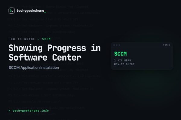 SCCM Application Installation: Showing Progress in Software Center