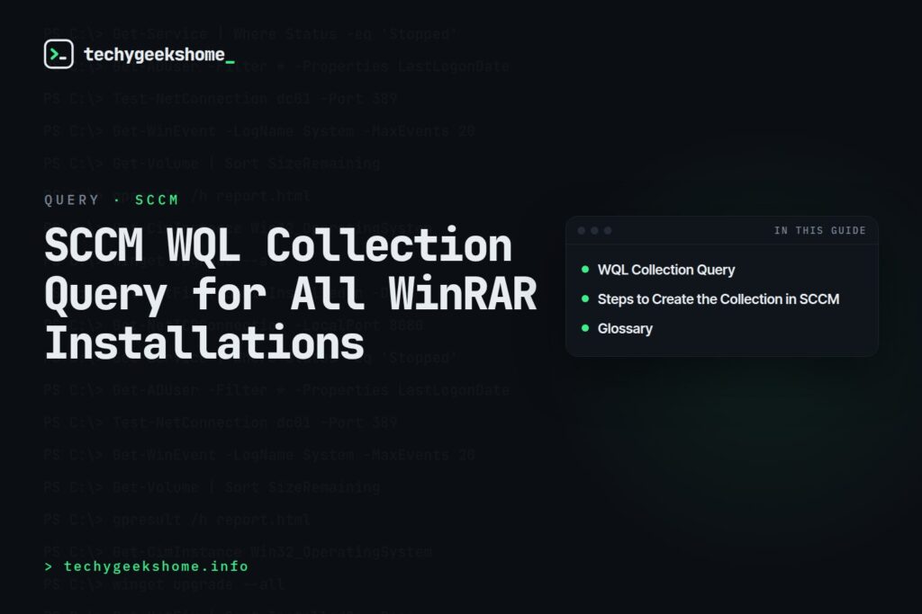 SCCM WQL Collection Query for All WinRAR Installations