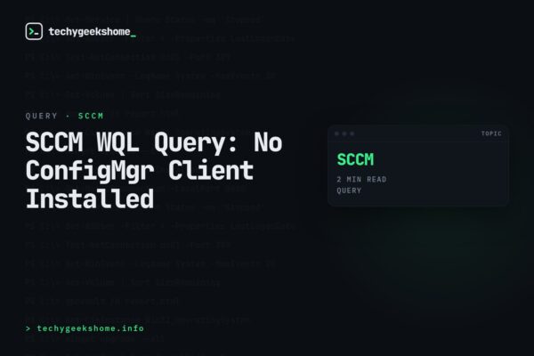 SCCM WQL Query: No ConfigMgr Client Installed