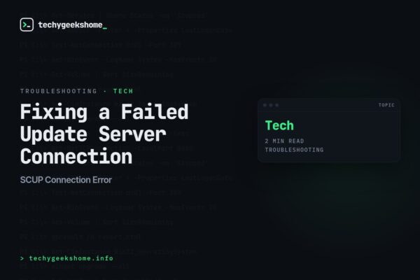 SCUP Connection Error: Fixing a Failed Update Server Connection