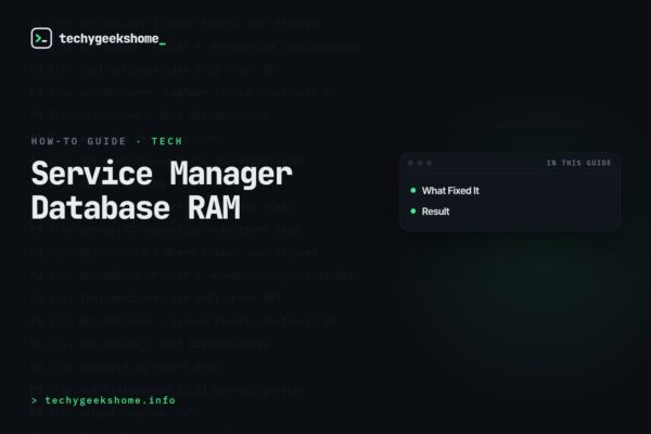 Service Manager Database RAM: Reducing High Memory Usage