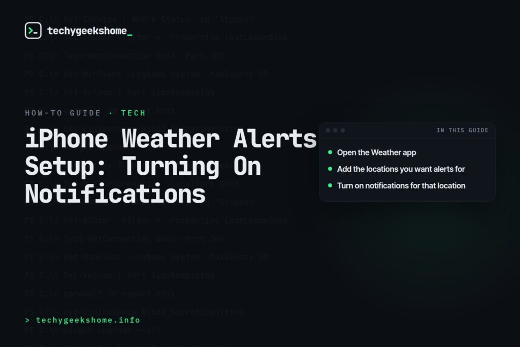 iPhone Weather Alerts Setup: Turning On Notifications