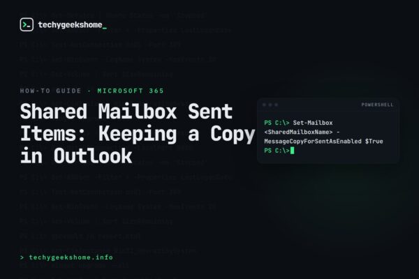 Shared Mailbox Sent Items: Keeping a Copy in Outlook