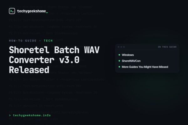 Shoretel Batch WAV Converter v3.0 Released