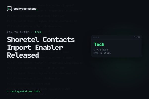 Shoretel Contacts Import Enabler Released