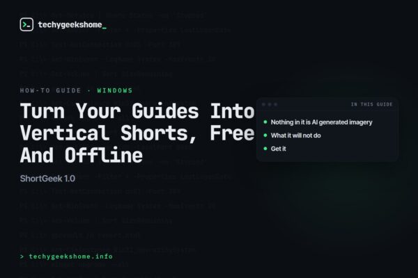 ShortGeek 1.0: Turn Your Guides Into Vertical Shorts, Free And Offline