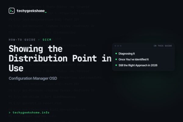 Configuration Manager OSD: Showing the Distribution Point in Use