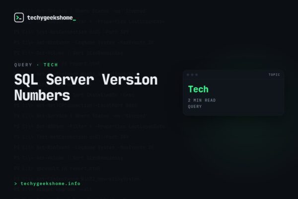 SQL Server Version Numbers