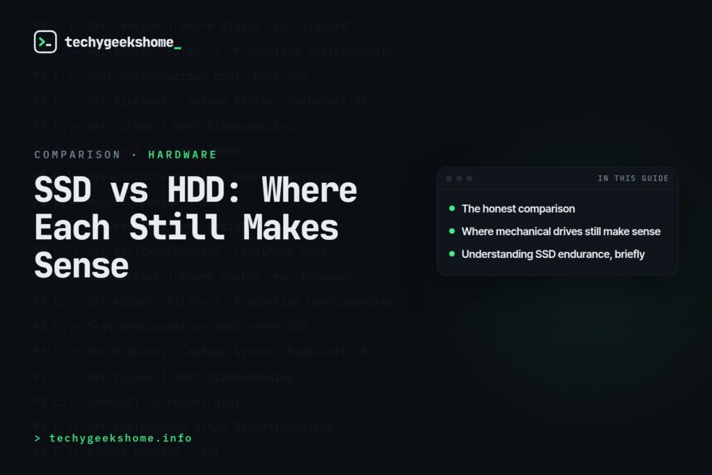 SSD vs HDD in 2026: Where Each Still Makes Sense