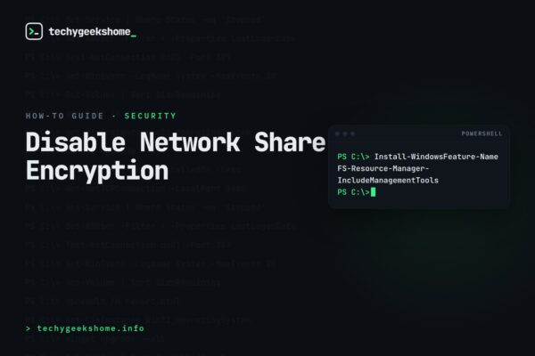 Disable Network Share Encryption: Stopping FSRM from Encrypting Files
