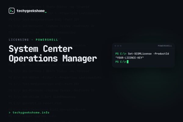 System Center Operations Manager: Apply Licence using PowerShell