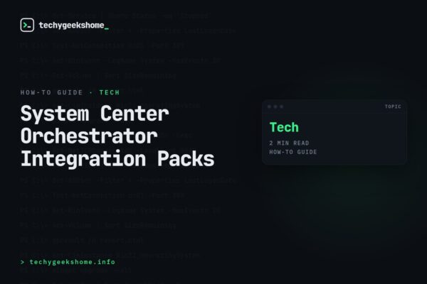 System Center Orchestrator Integration Packs