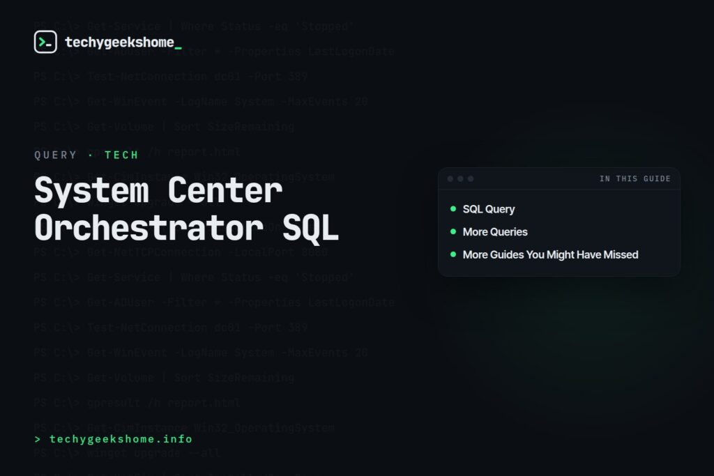 System Center Orchestrator SQL: Querying Runbook Log Data