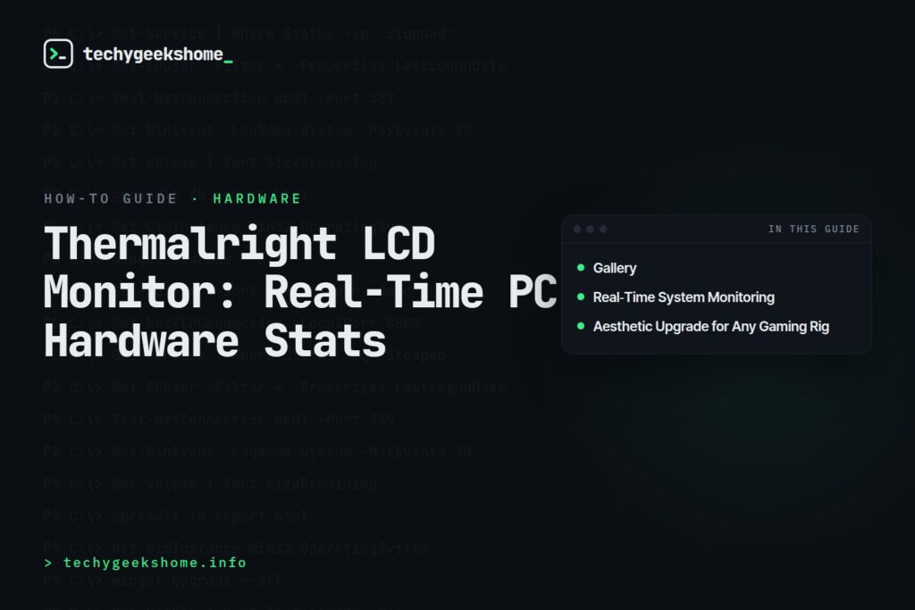 Thermalright LCD Monitor: Real-Time PC Hardware Stats