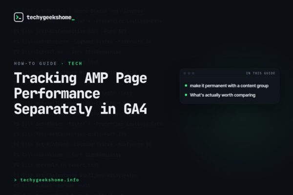 Tracking AMP Page Performance Separately in GA4 (2026)