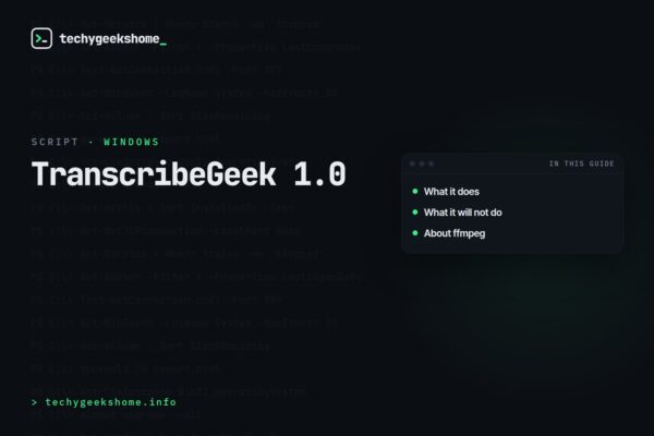TranscribeGeek 1.0: Free Offline Transcription For Windows, With No Per-Minute Limit