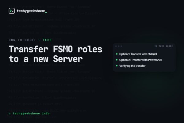 Transfer FSMO roles to a new Server
