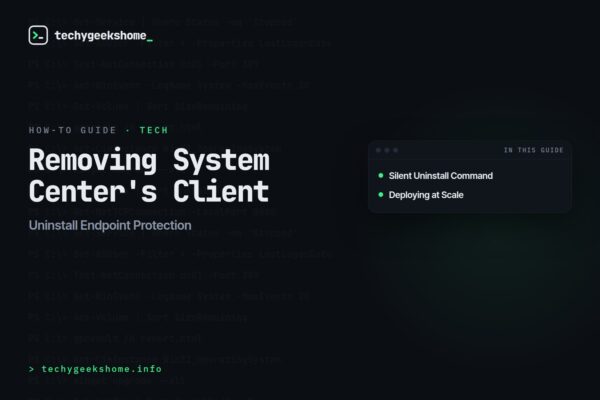 Uninstall Endpoint Protection: Removing System Center's Client