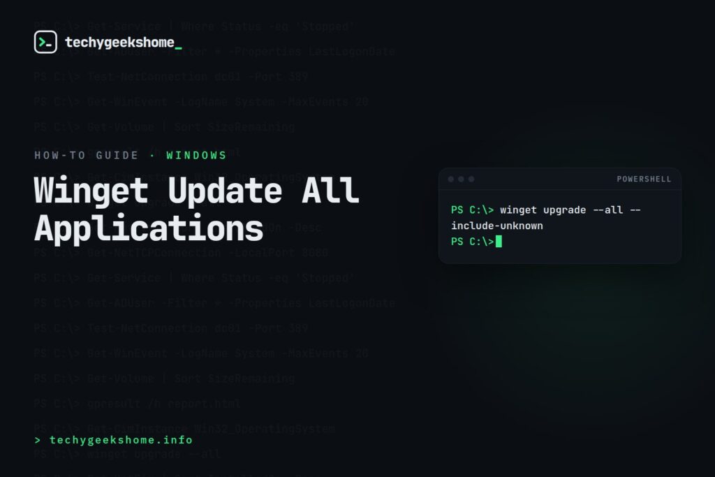 Winget Update All Applications: The Complete Command Guide