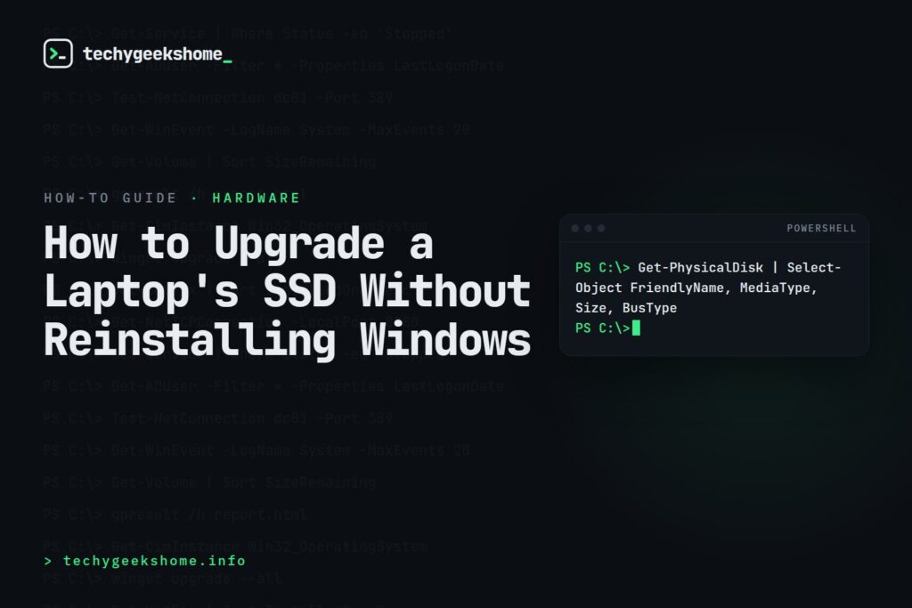How to Upgrade a Laptop's SSD Without Reinstalling Windows