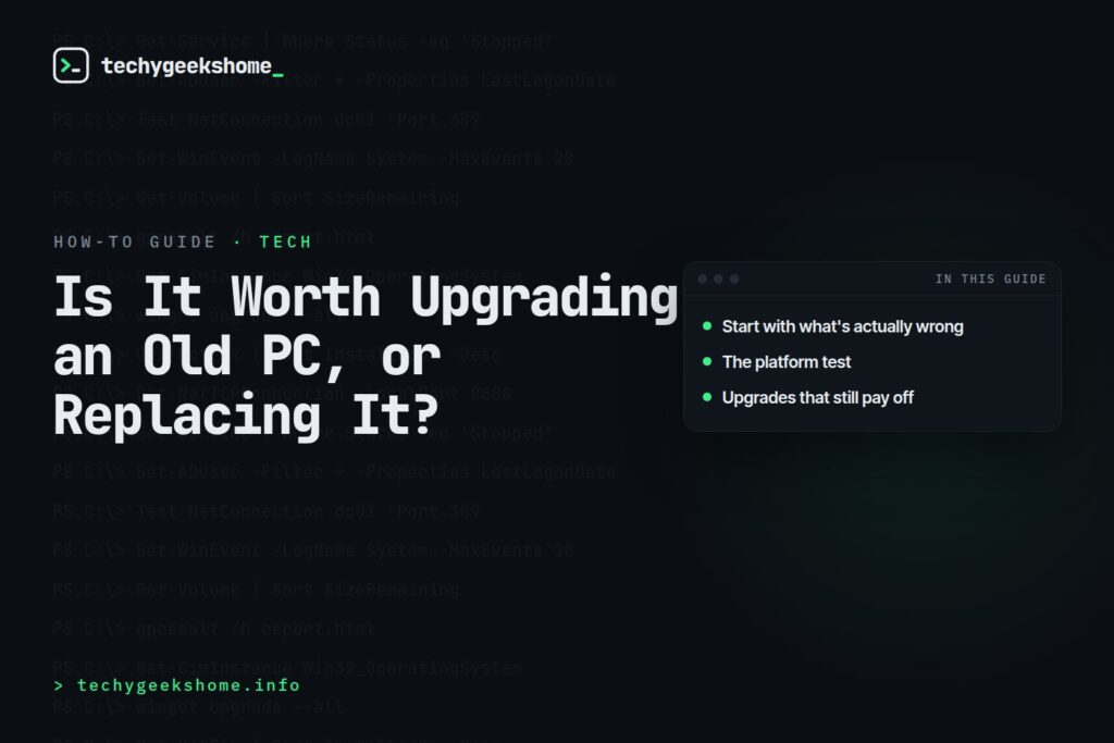 Is It Worth Upgrading an Old PC in 2026, or Replacing It?