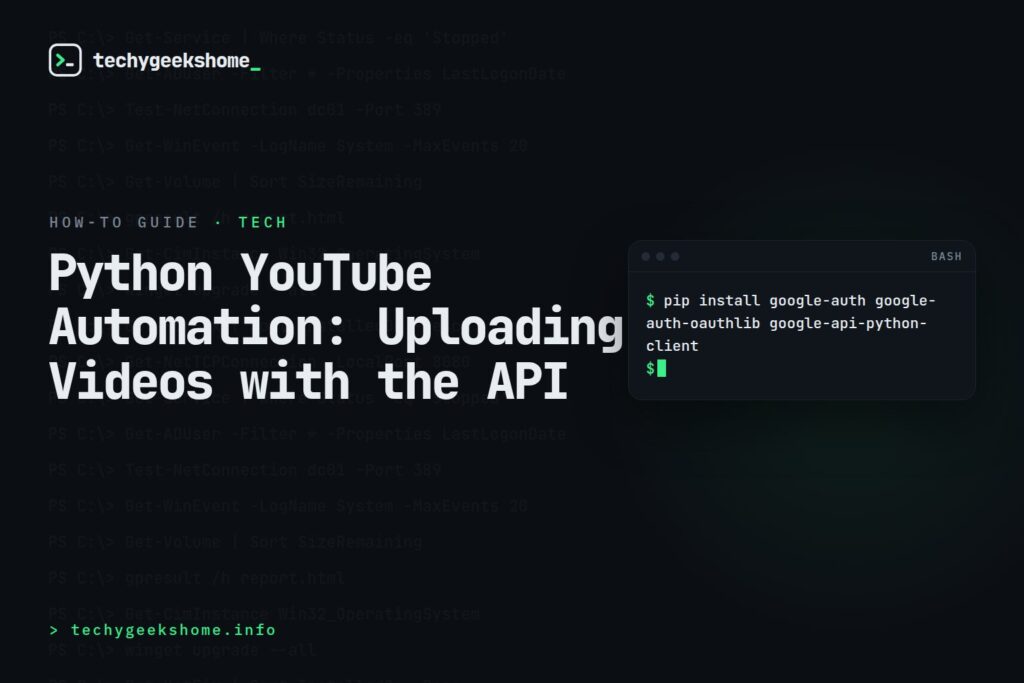 Python YouTube Automation: Uploading Videos with the API