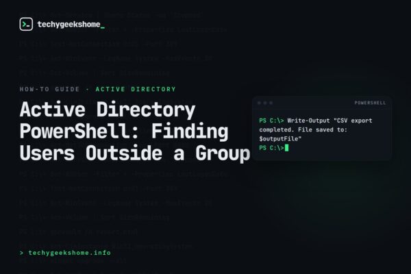 Active Directory PowerShell: Finding Users Outside a Group