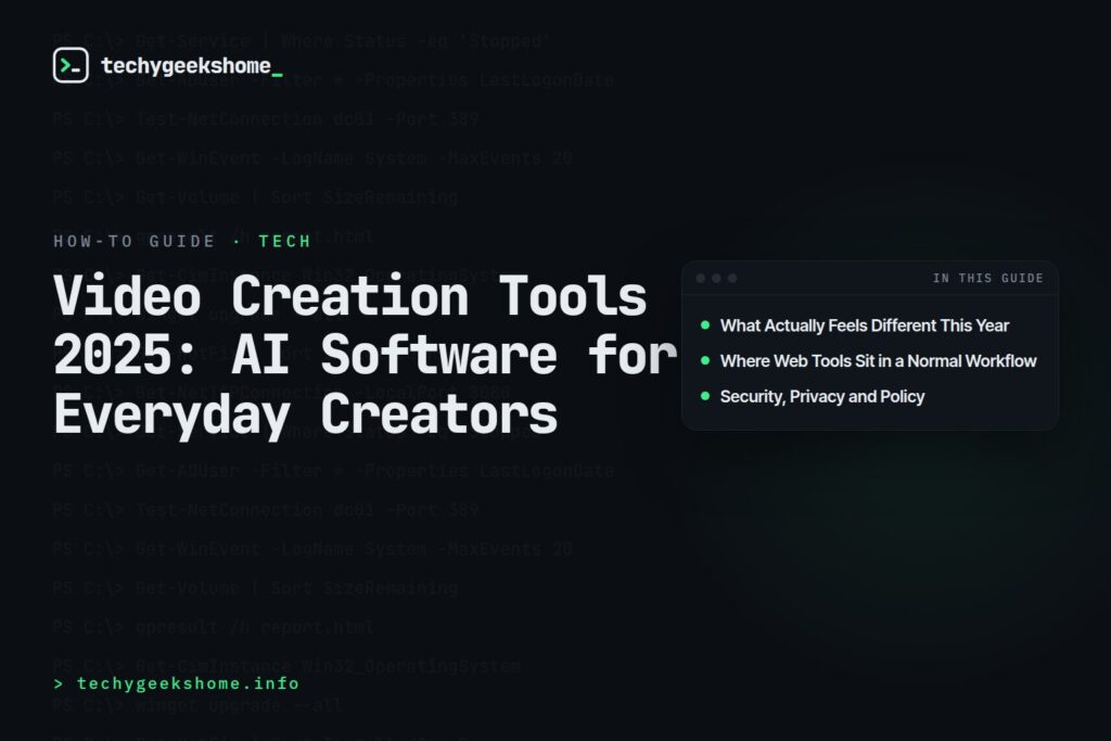 Video Creation Tools 2025: AI Software for Everyday Creators