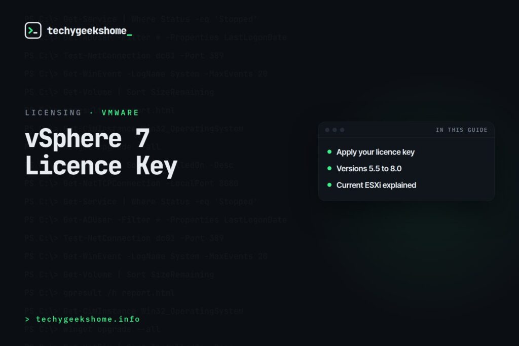 VMware vSphere 7 License: Applying Your Serial Key
