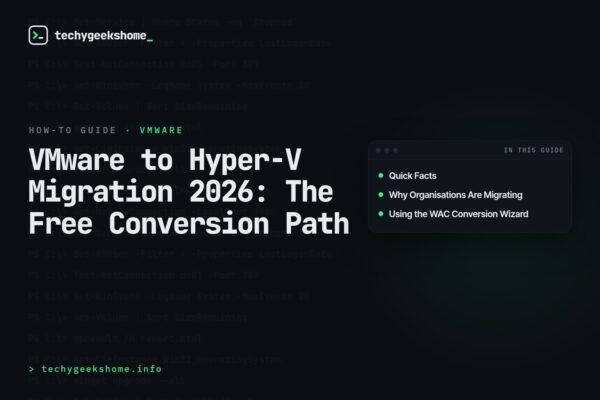 VMware to Hyper-V Migration 2026: The Free Conversion Path