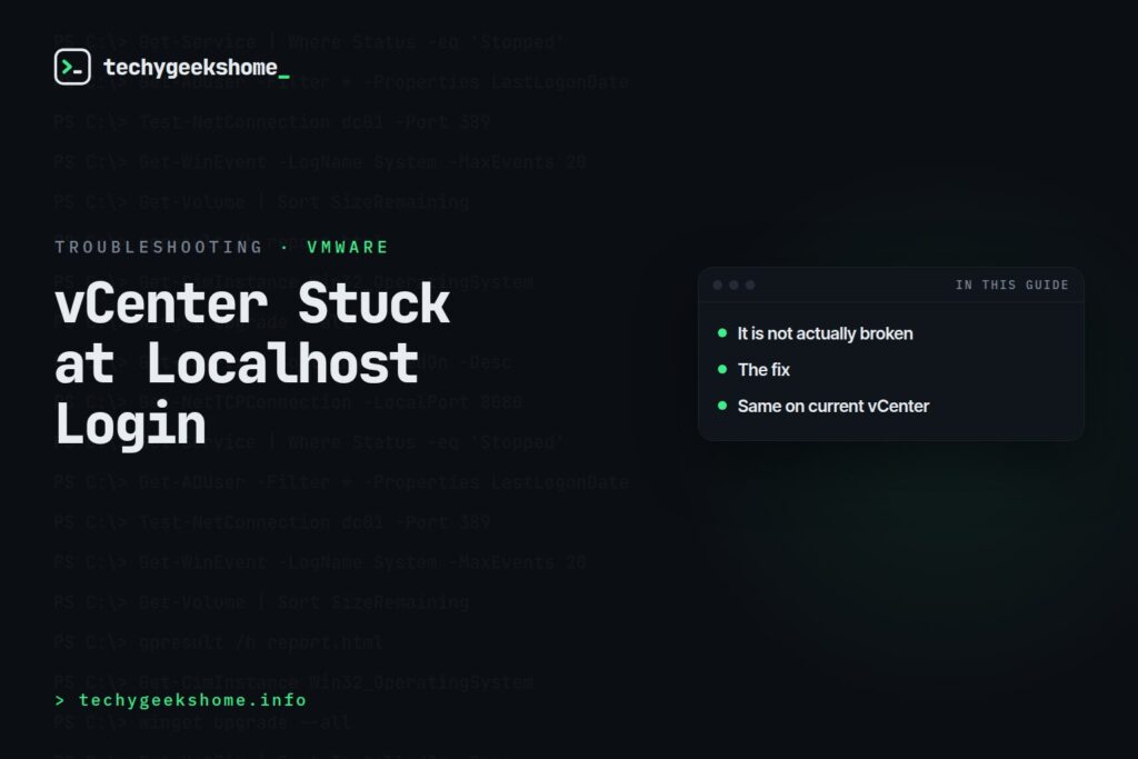 VMware vCenter Appliance Login: Fixing a Stuck Reboot
