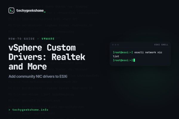 VMware vSphere Custom Drivers in 2025: Realtek and More
