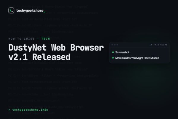 DustyNet Web Browser v2.1 Released