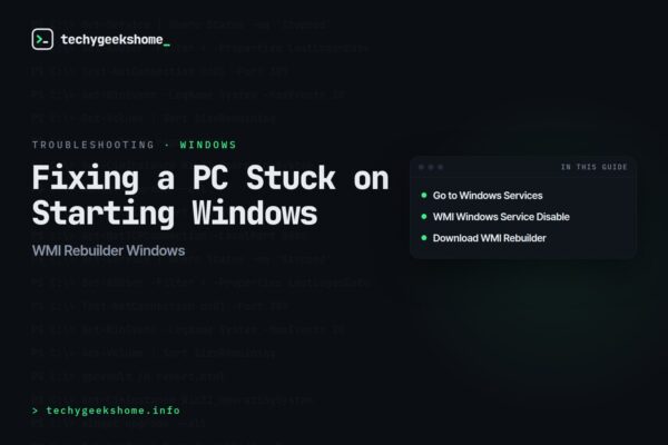 WMI Rebuilder Windows: Fixing a PC Stuck on Starting Windows
