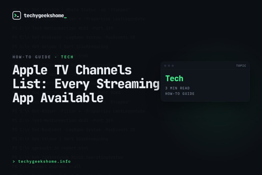 Apple TV Channels List: Every Streaming App Available