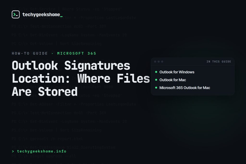 Outlook Signatures Location: Where Files Are Stored