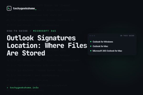 Outlook Signatures Location: Where Files Are Stored