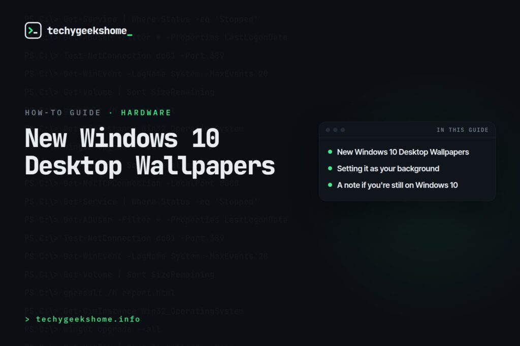New Windows 10 Desktop Wallpapers
