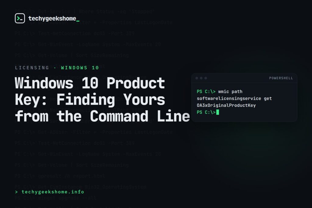 Windows 10 Product Key: Finding Yours from the Command Line