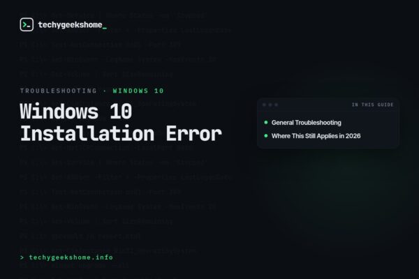 Windows 10 Installation Error: Something Happened....