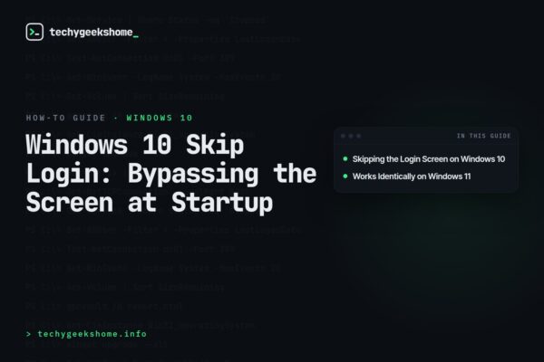 Windows 10 Skip Login: Bypassing the Screen at Startup