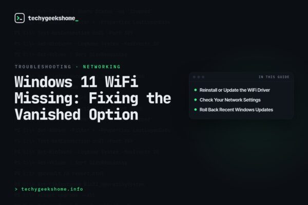 Windows 11 WiFi Missing: Fixing the Vanished Option