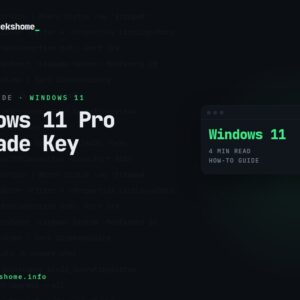 Windows 11 Pro Upgrade Key: Enhancing Your System's Professional Abilities