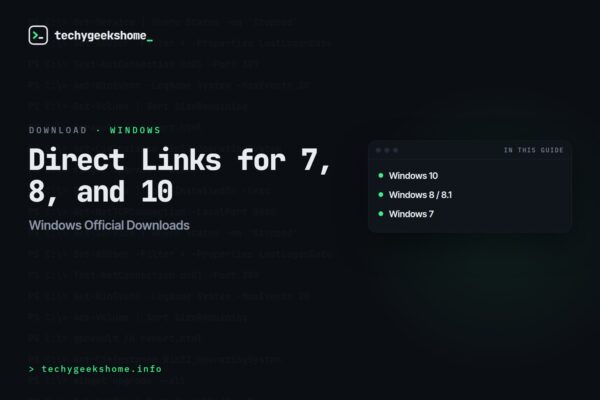 Windows Official Downloads: Direct Links for 7, 8, and 10