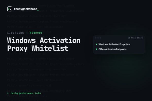 Windows Activation Proxy Whitelist: Sites to Allow Through