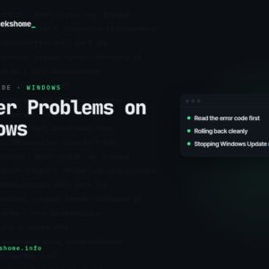 Driver Problems on Windows: How to Diagnose and Roll Back Safely