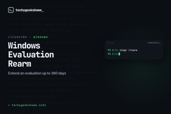 Windows Evaluation Rearm for 360 days!