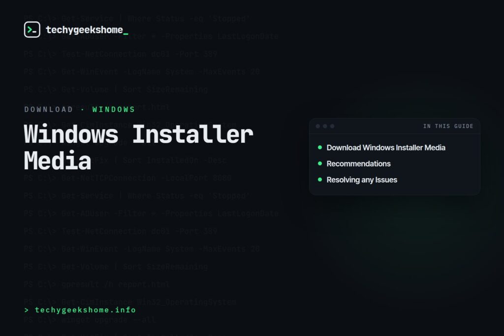 Windows Installer Media