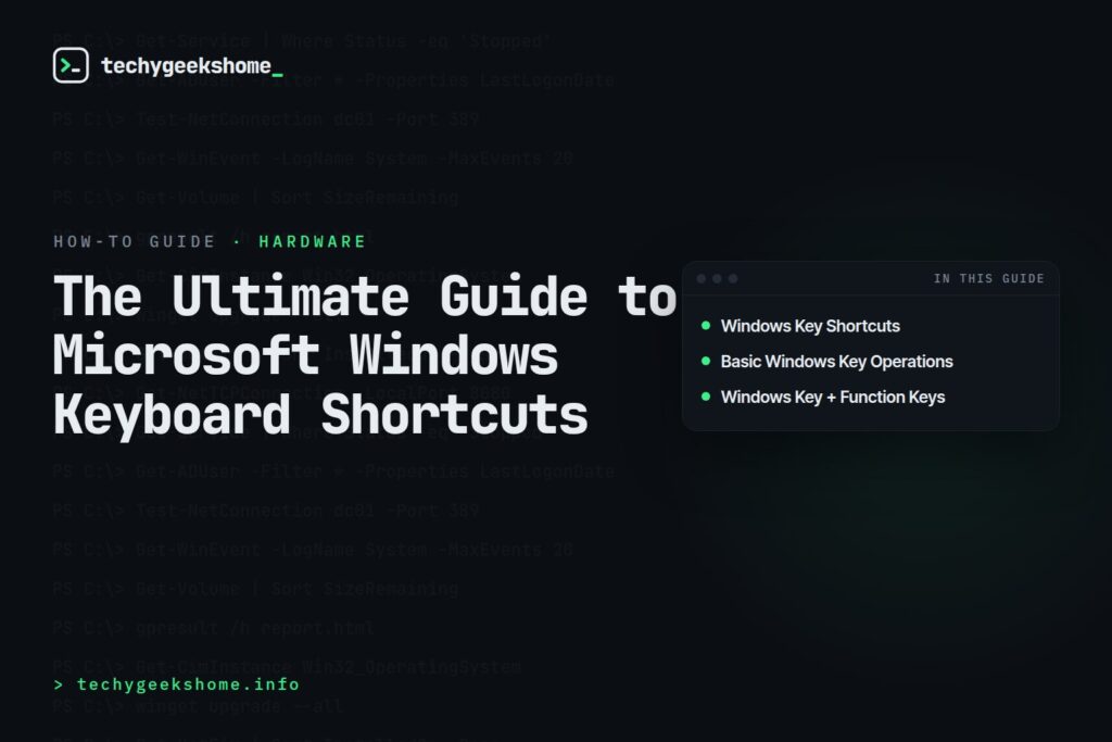 The Ultimate Guide to Microsoft Windows Keyboard Shortcuts: Master Every Key Combination